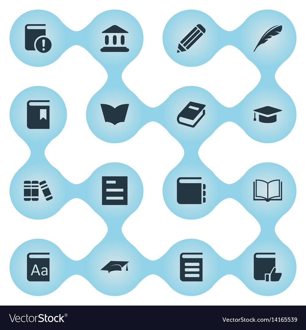 Set of simple reading icons