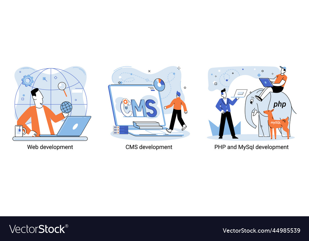 Website architecture concepts web development vector image Website architecture concepts web development
