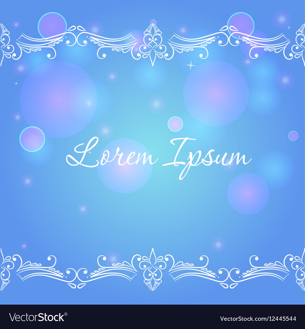 Bokeh background with decorative border