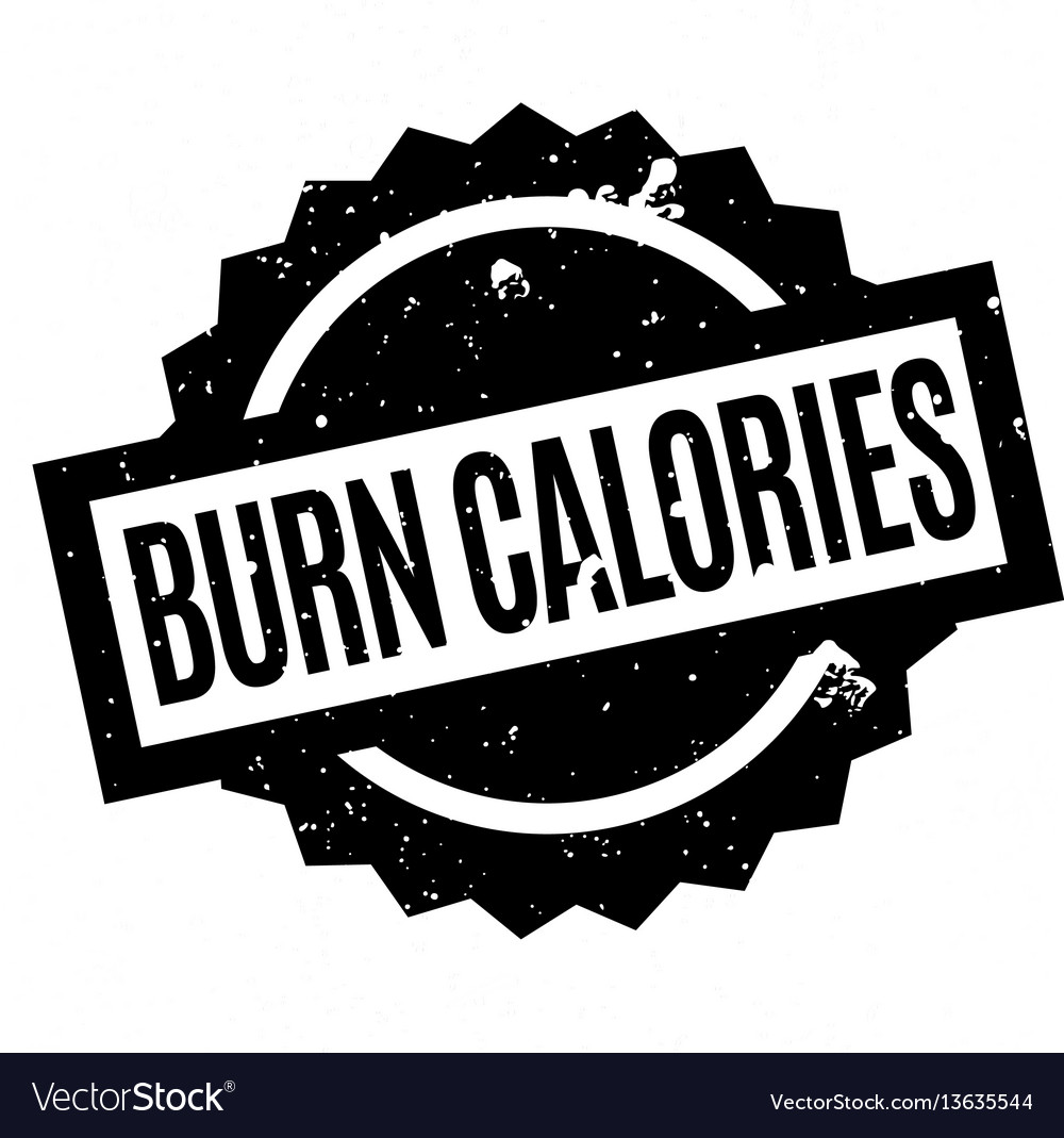 Burn calories rubber stamp