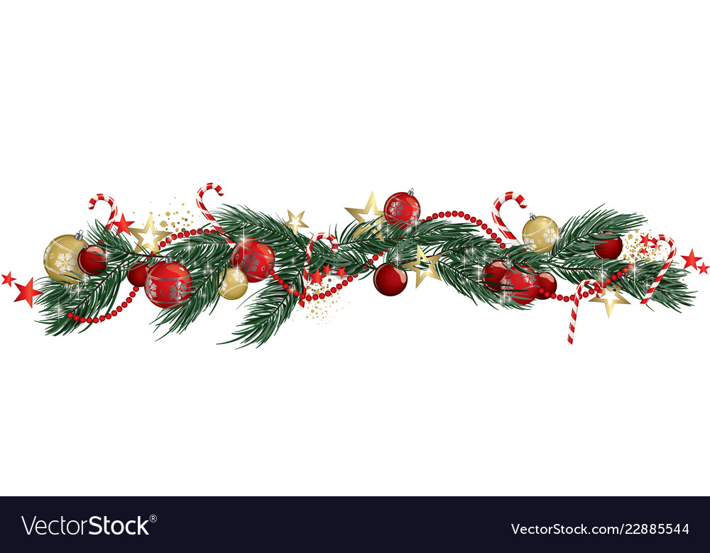 Christmas Garland Banner Royalty Free Vector Image