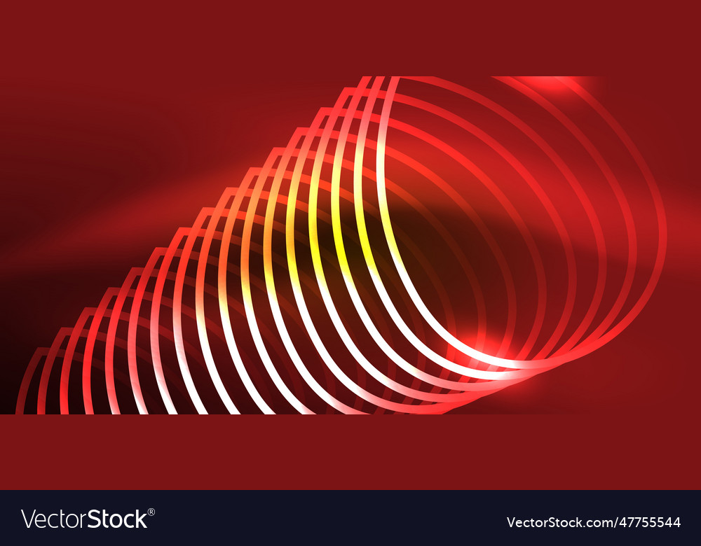 Neon lines and waves abstract background techno