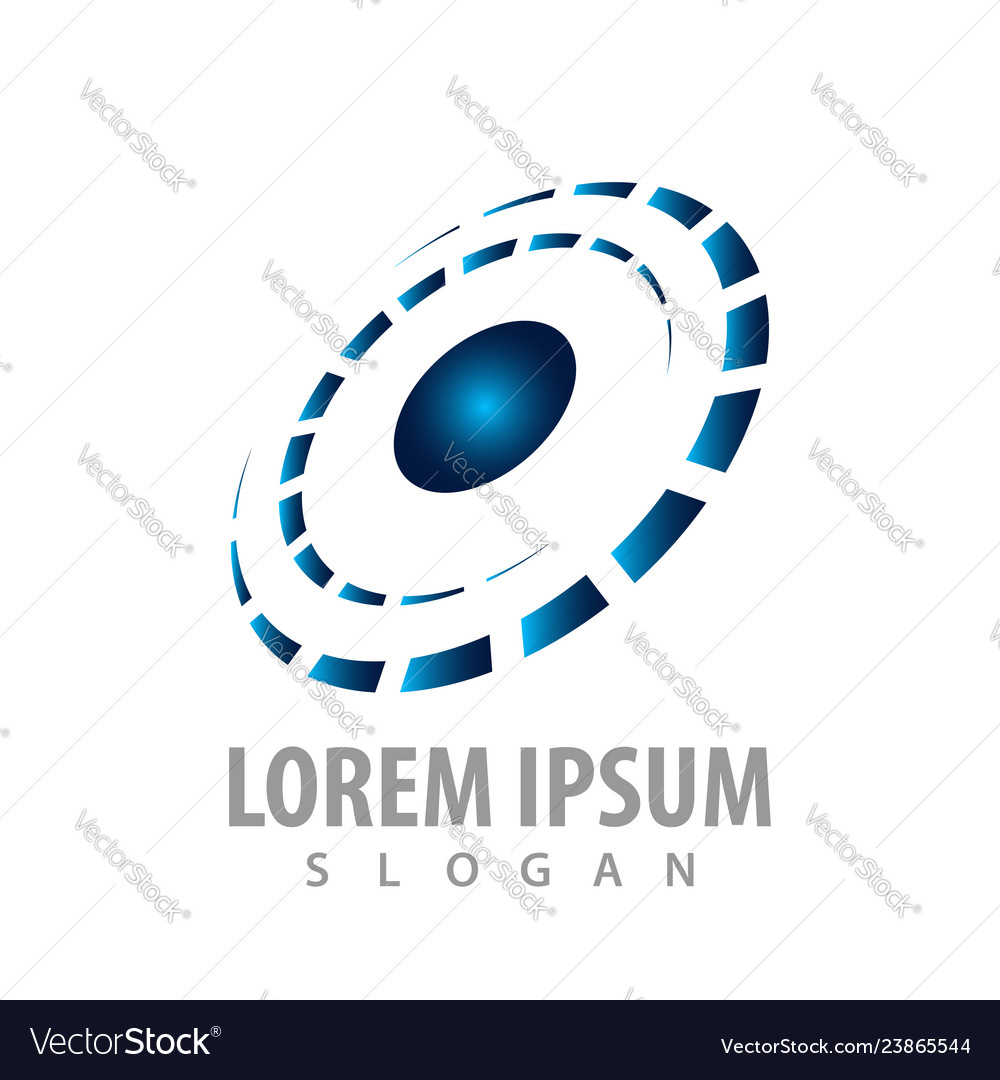 Planet orbit space logo concept design symbol Vector Image