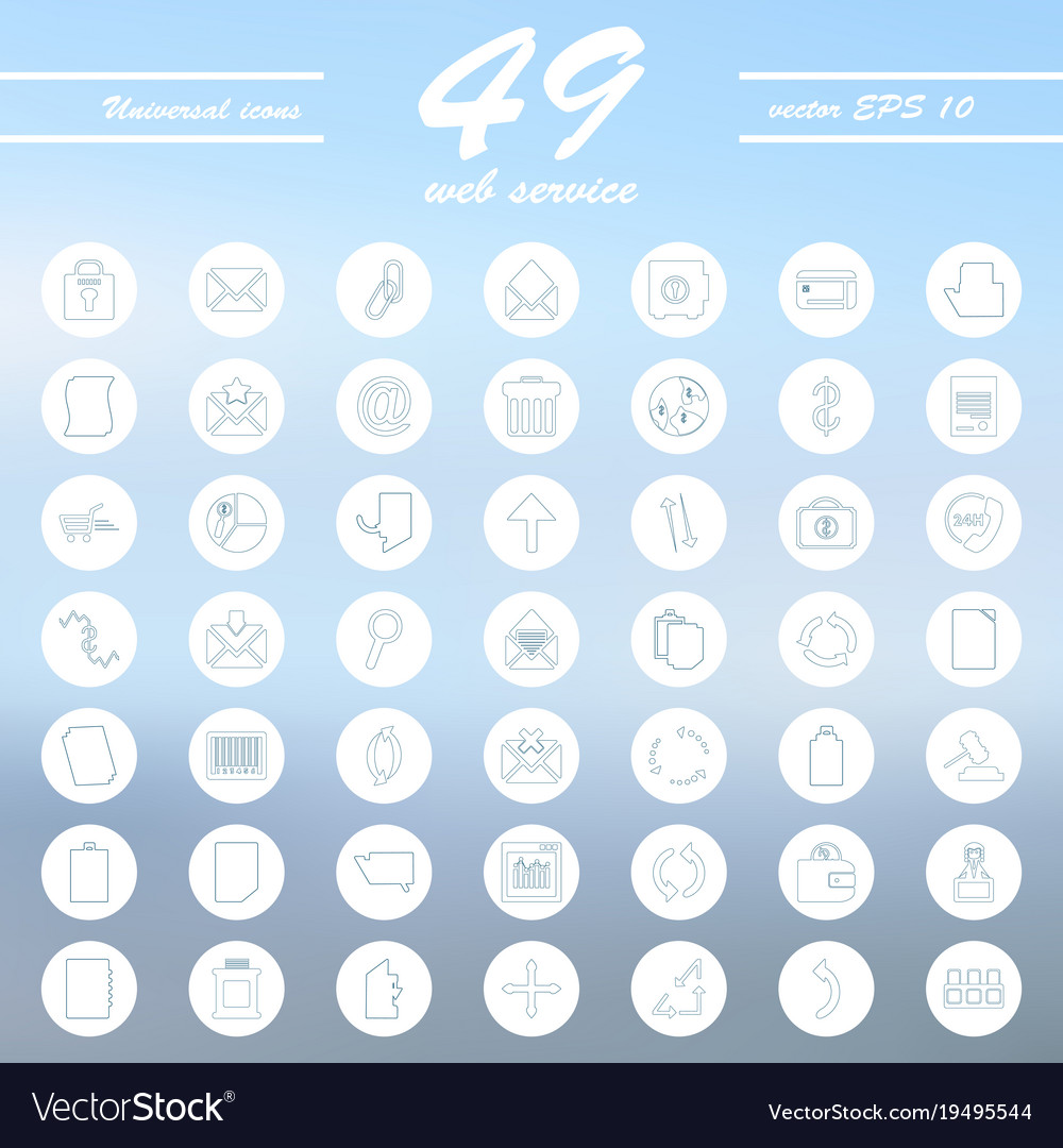 Service line icons set