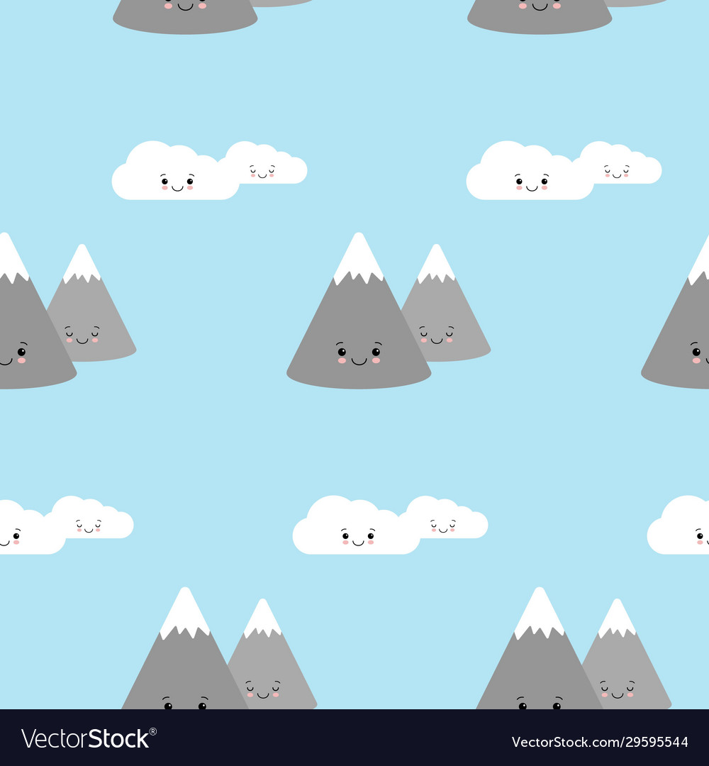 Simple baby seamless patterns with clouds