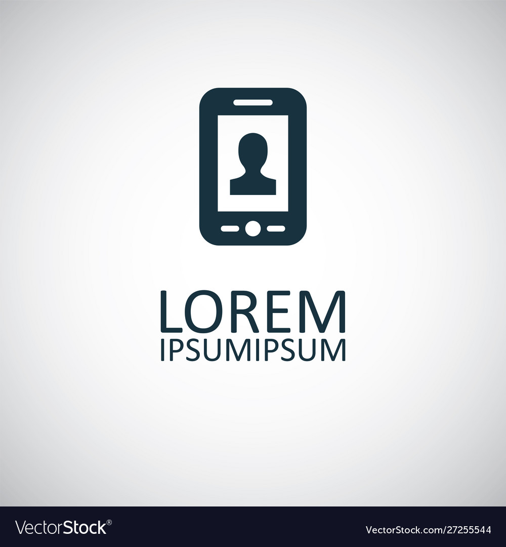 Smartphone profile icon for web and ui on white