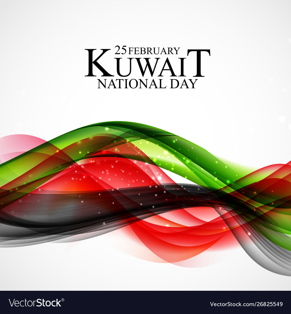 25 february kuwait national day background Vector Image