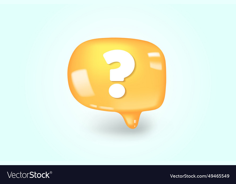 3d rendering faq icon question mark with bubble