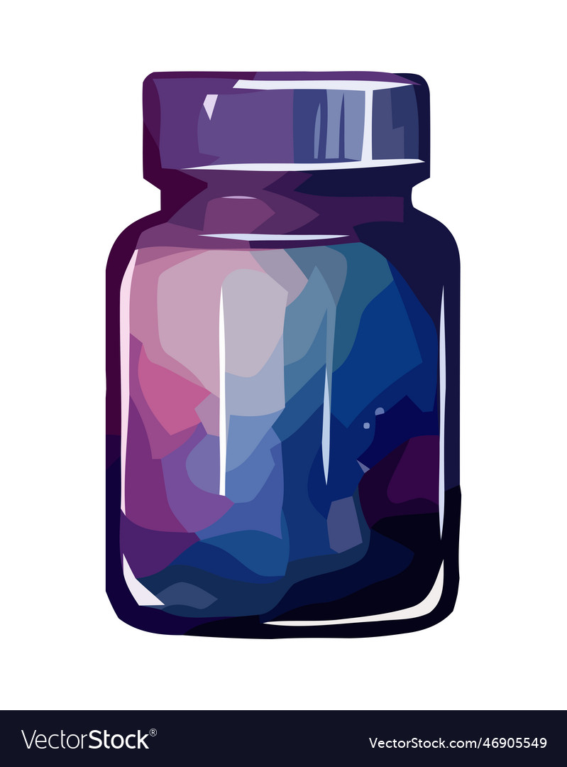 Abstract design of a purple jar