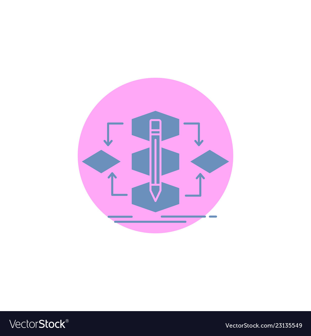Algorithm Design Methode Modell Prozess Glyph Symbol vector image Algorithm Design Methode Modell Prozess Glyph Symbol