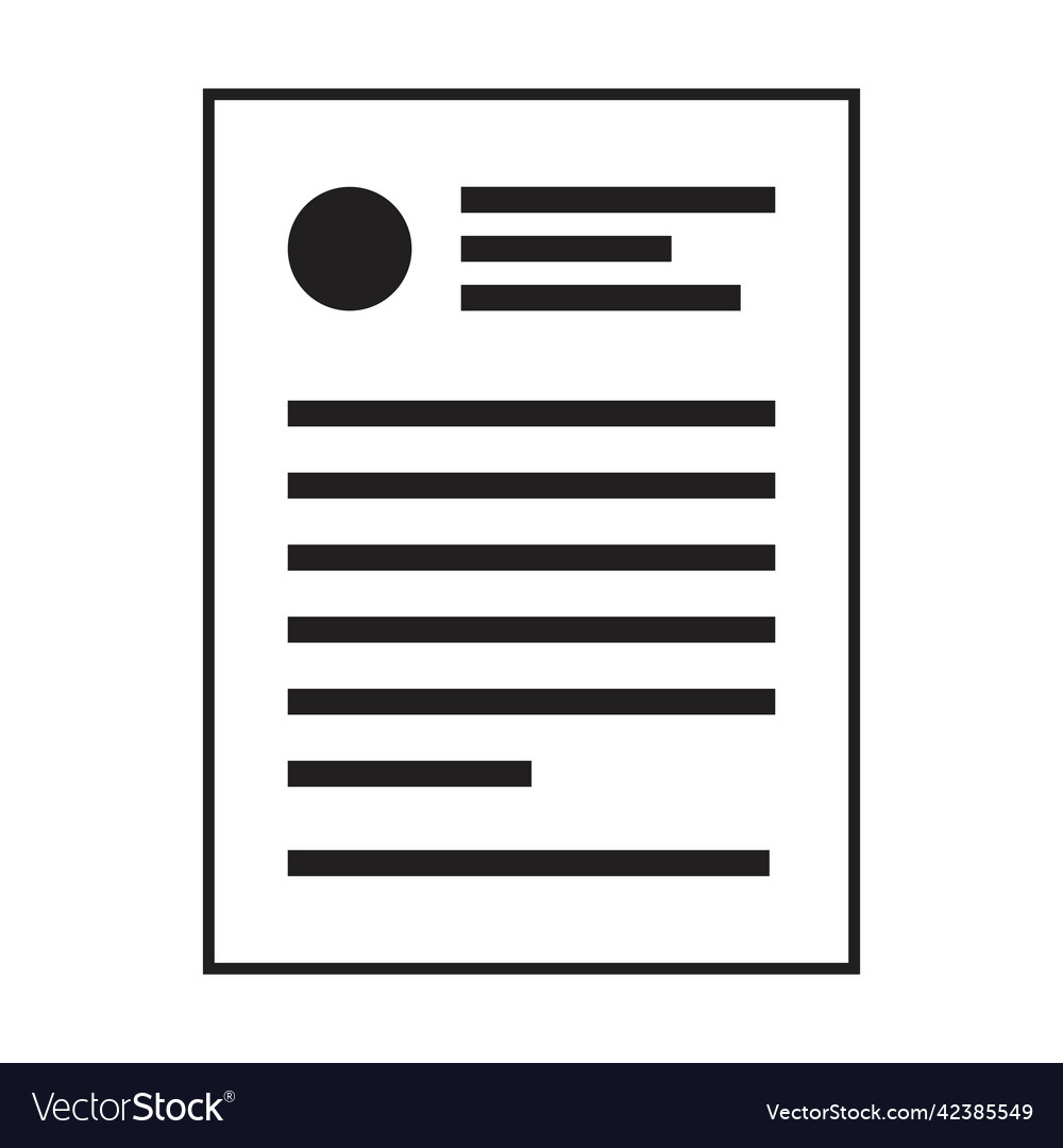 Application icon for business file data vector image Application icon for business file data