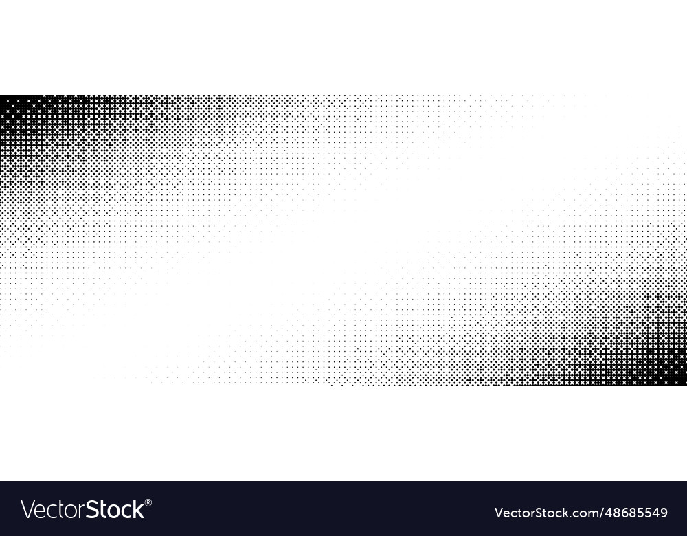 Corner halftone texture dotted gradient pattern vector image Corner halftone texture dotted gradient pattern