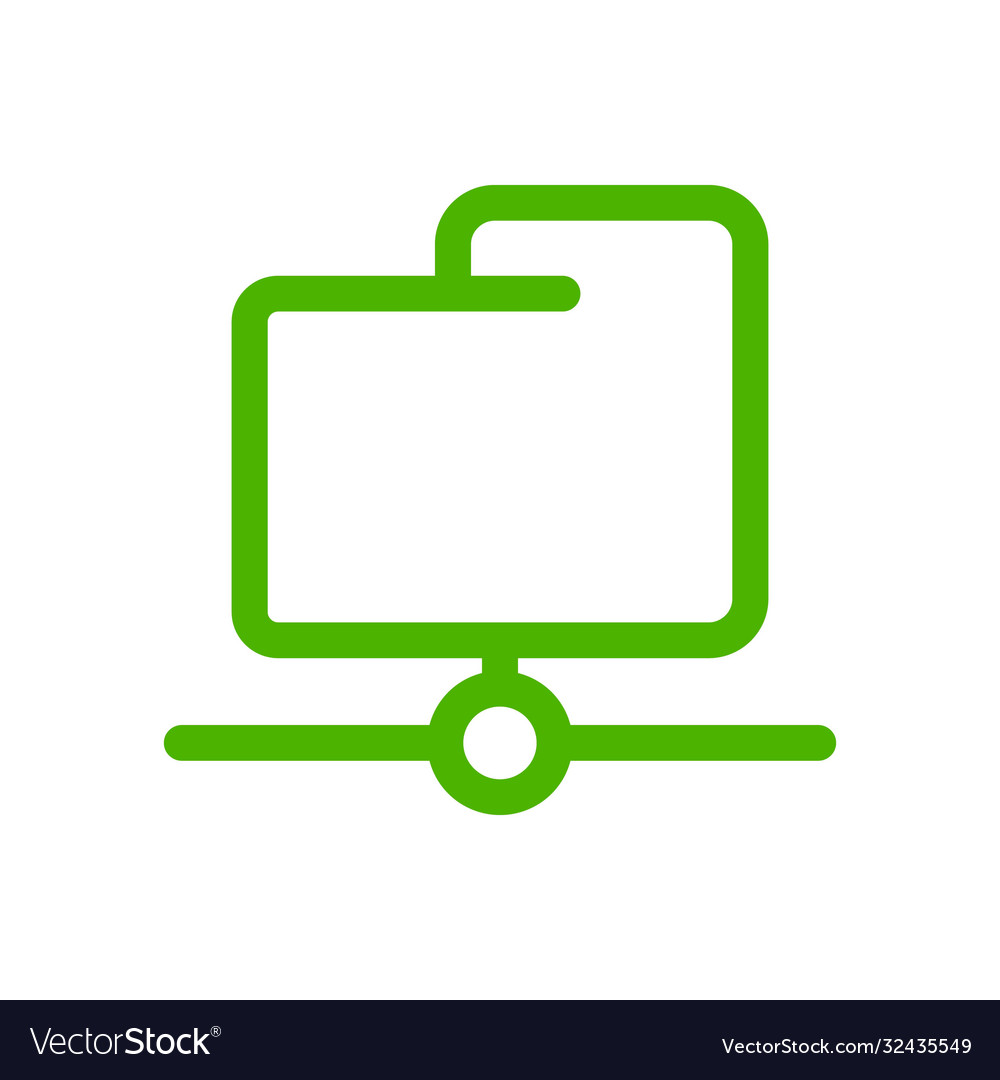 Folder icon isolated ftp data vector image Folder icon isolated ftp data