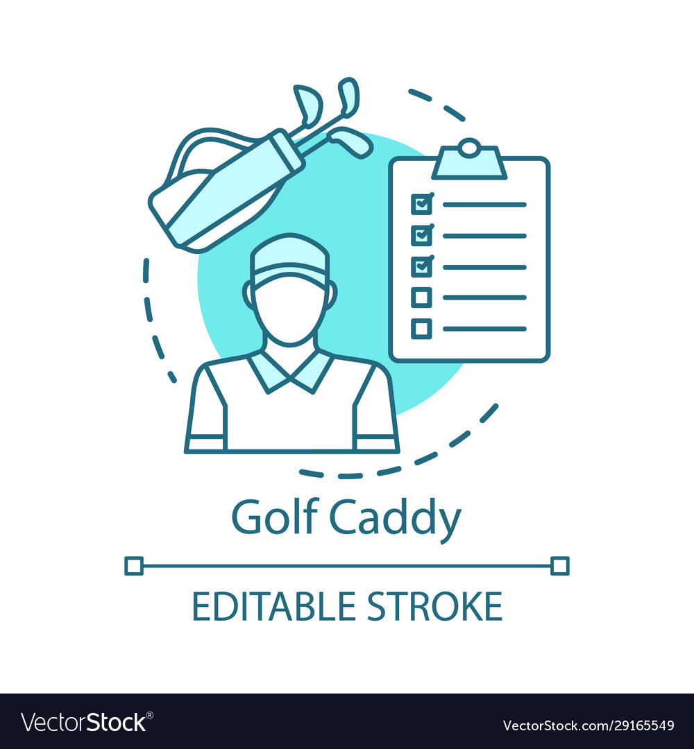 Golf caddy concept icon sport coach trainer idea