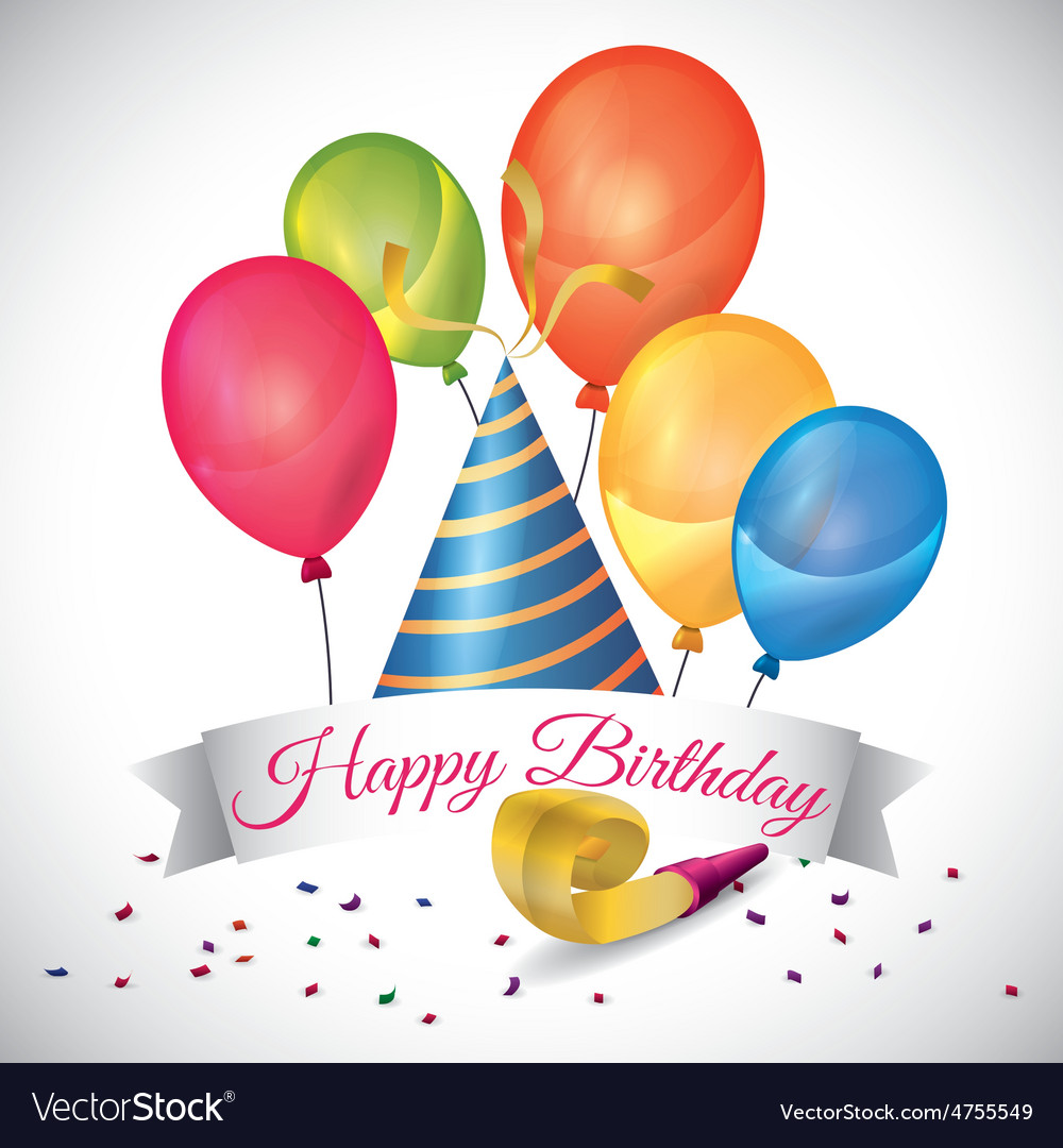 Happy Birthday Colorful Card Design Royalty Free Vector 4651