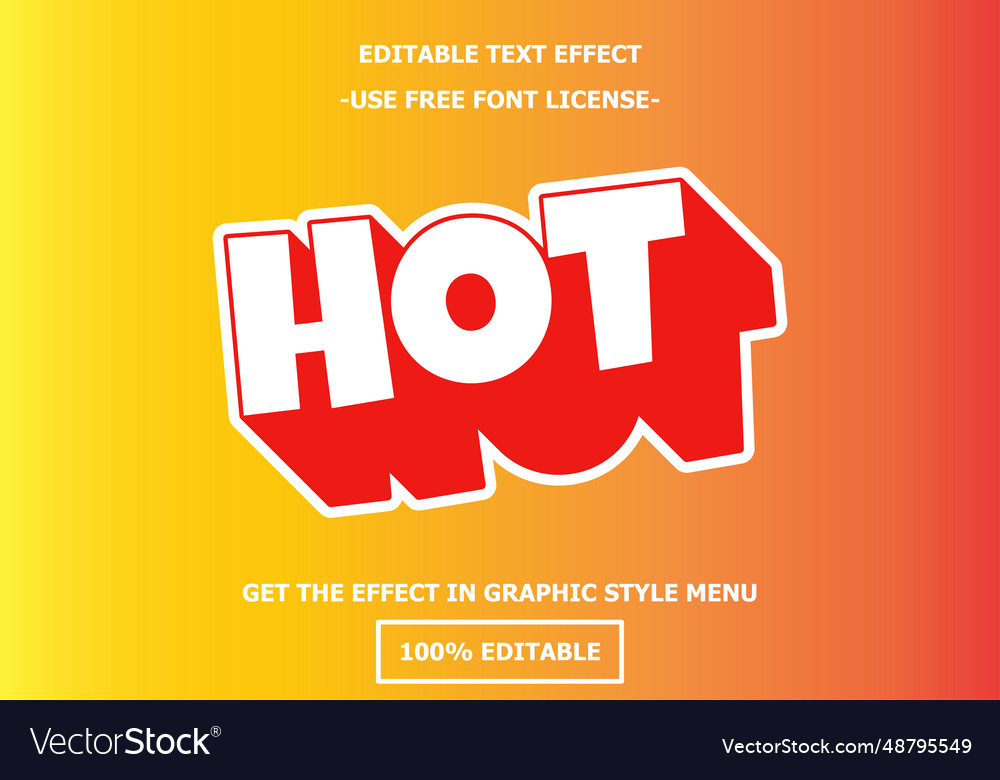 Hot 3d editable text effect template style