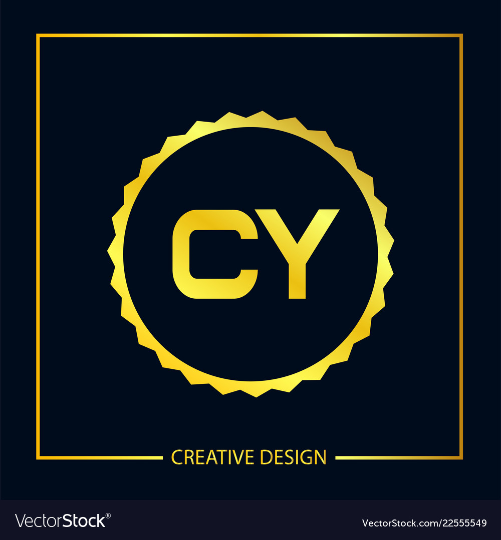 Initial letter cy logo template design