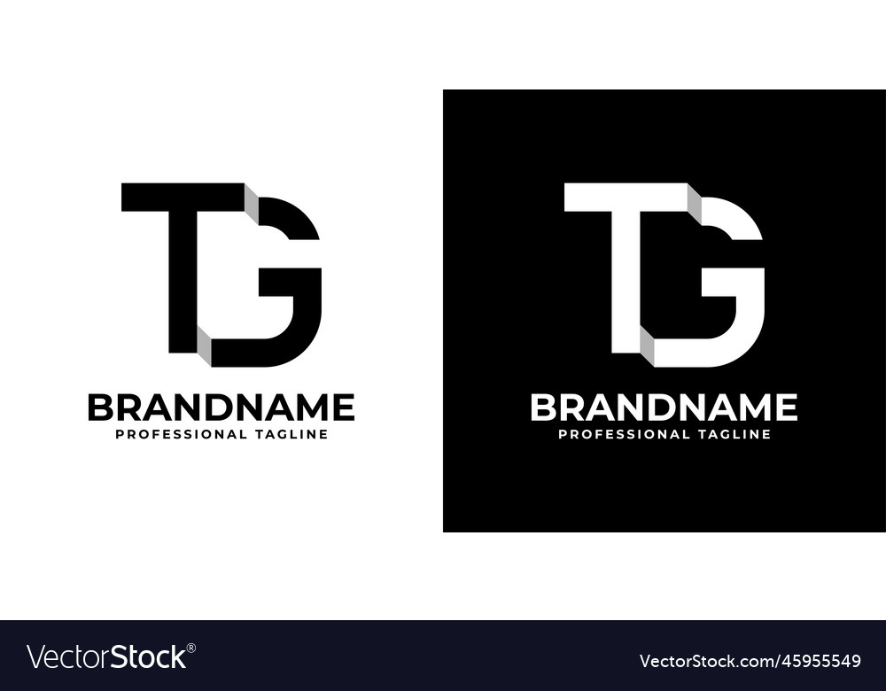 Letter tg or gt monogram logo suitable for any