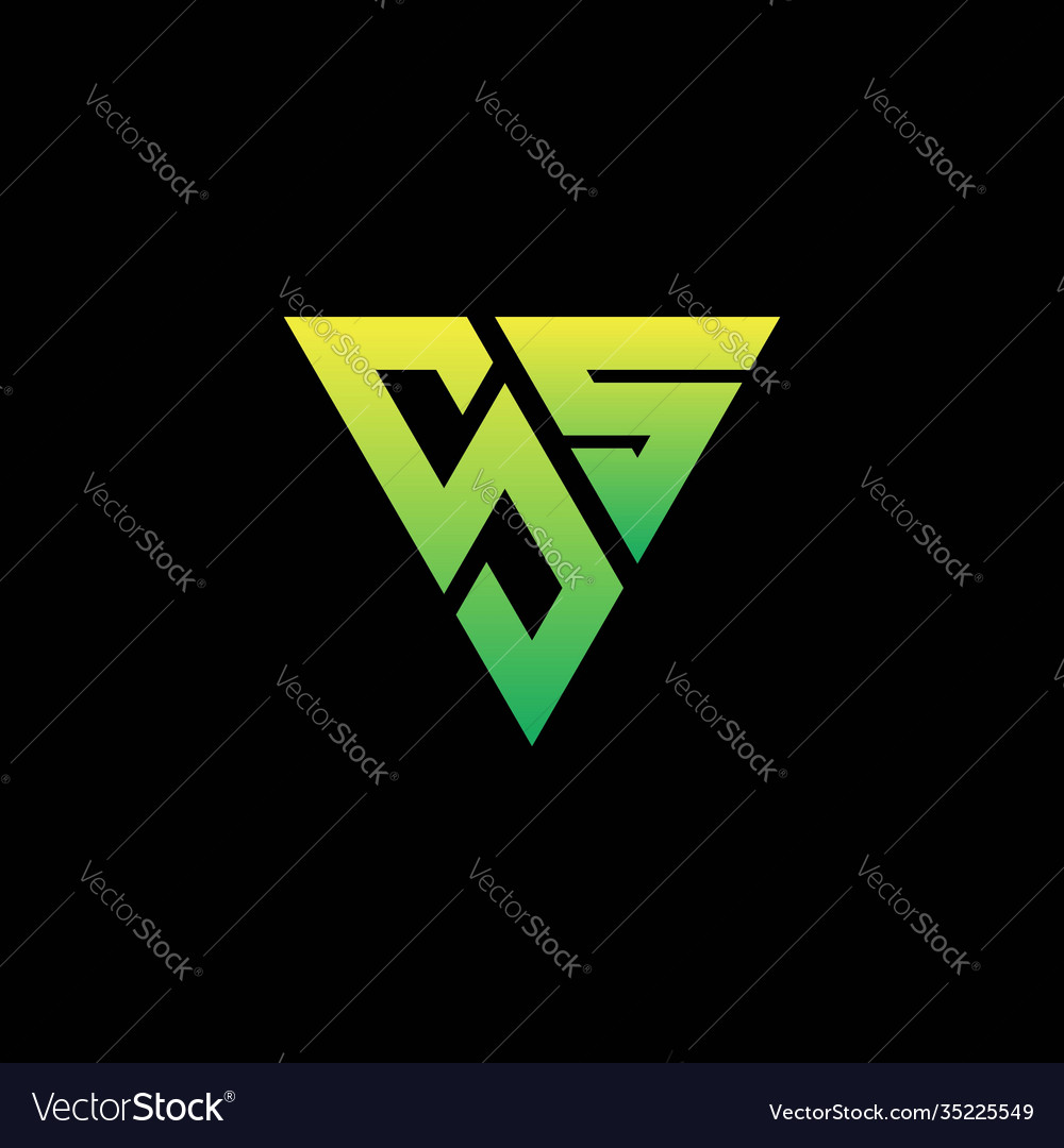 S initial triangle logo monogram vector image S initial triangle logo monogram