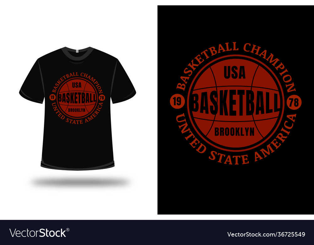 T-shirt basketball champion color red