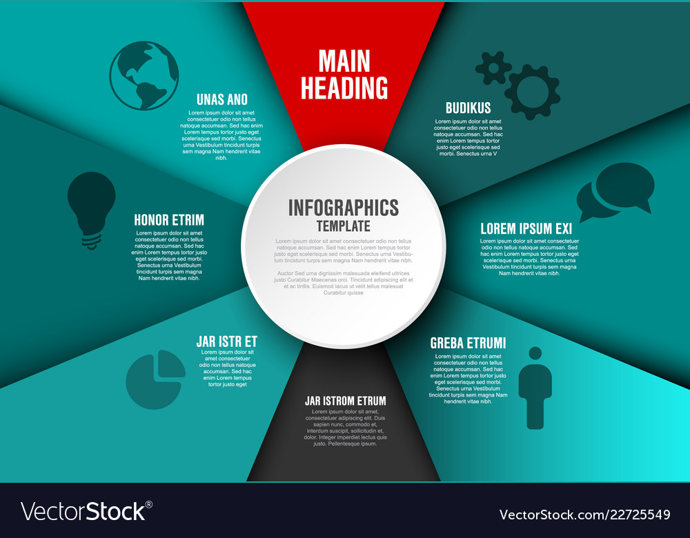 Teal infographic diagram template