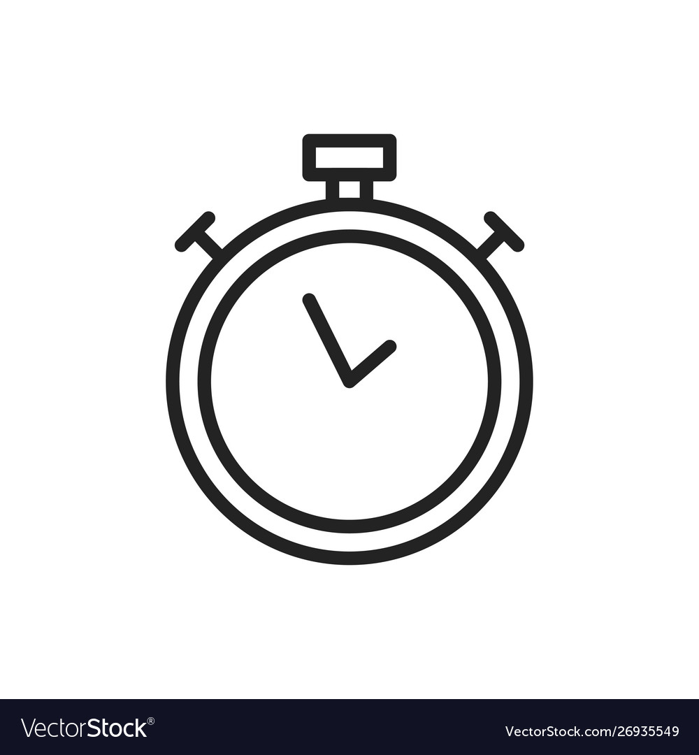 Zeit und Uhr Web-Symbole im Linienstil Timer