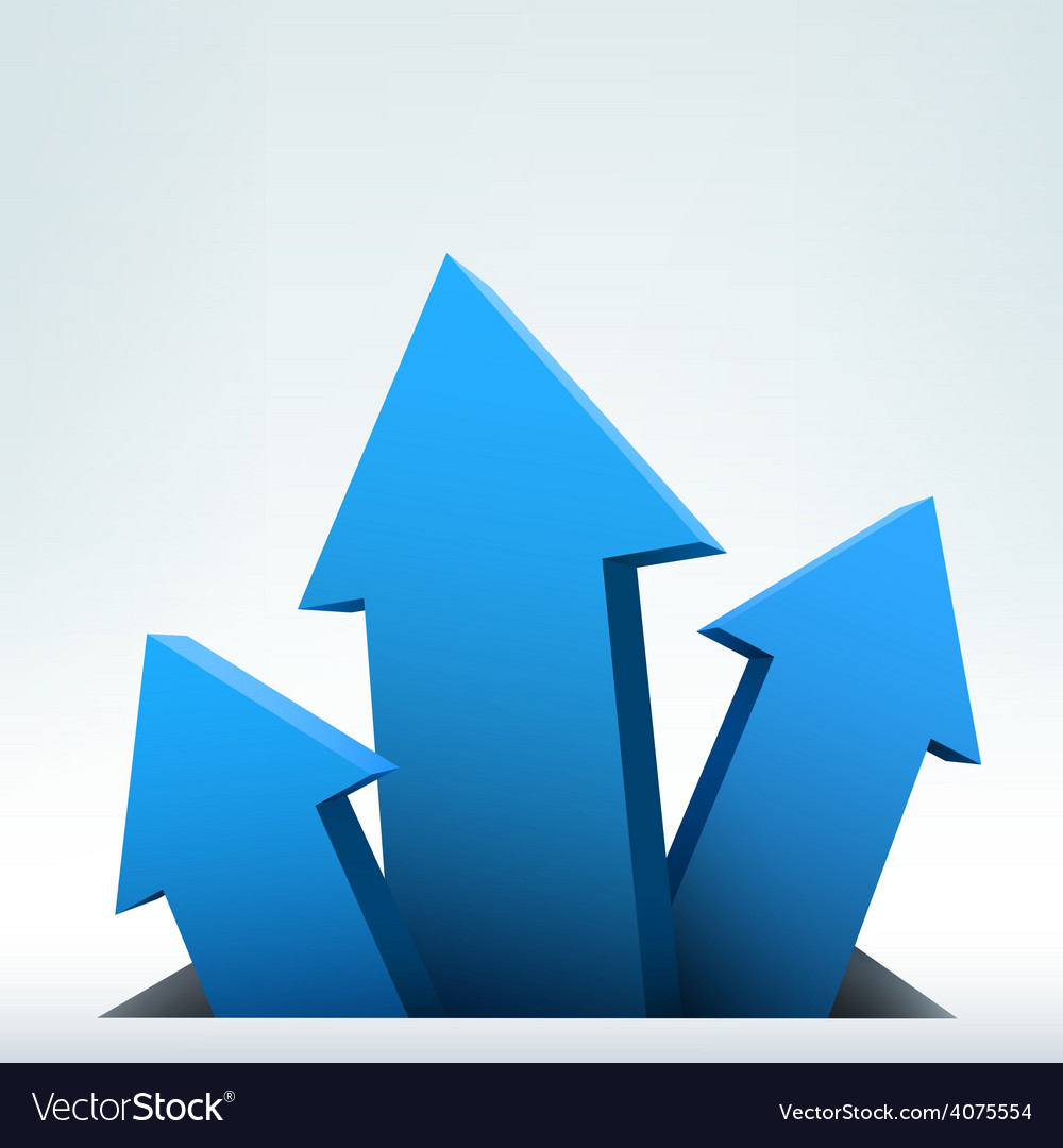 Abstract 3d arrows with place for text