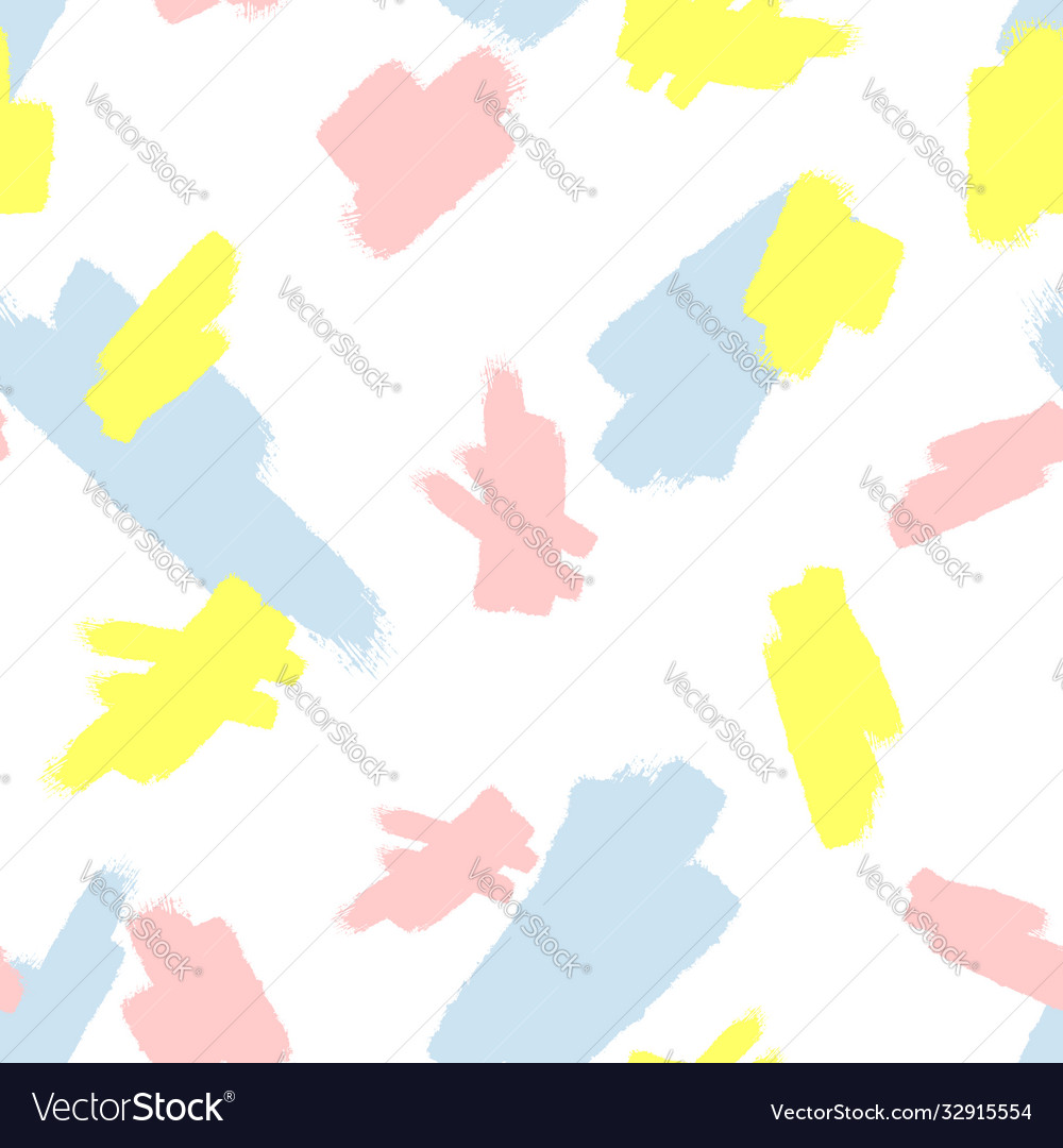 Abstract seamless pattern with color brushstrokes vector image Abstract seamless pattern with color brushstrokes