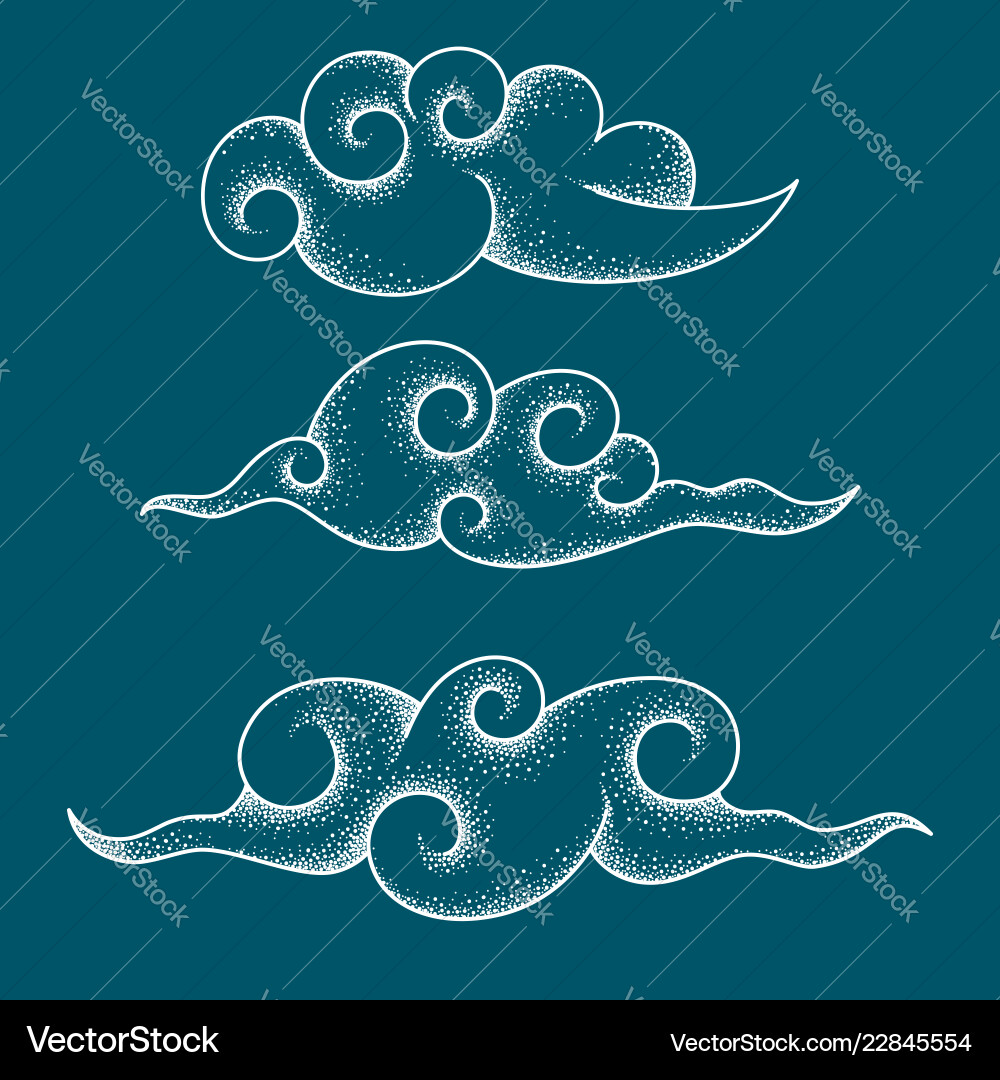 Chinese clouds Royalty Free Vector Image - VectorStock