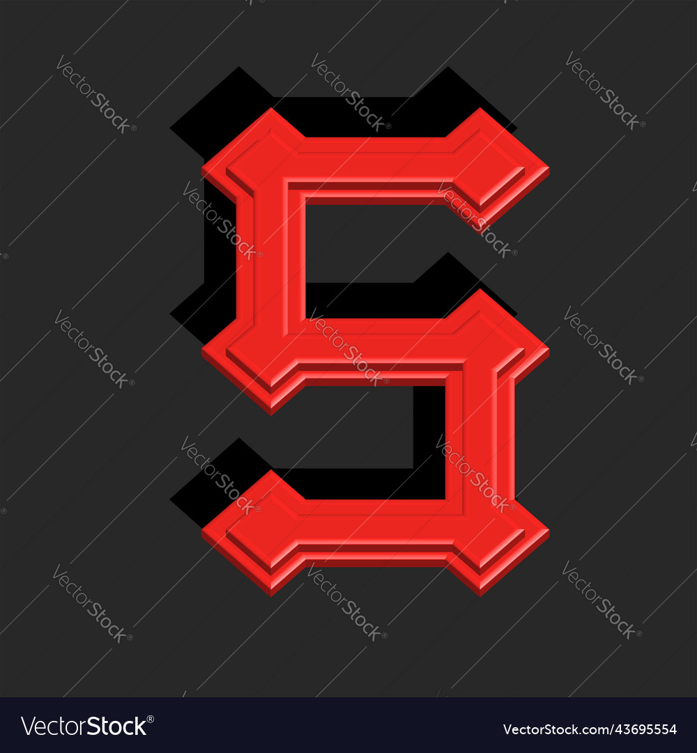 Creative letter s logo 3d monogram isometric vector image Creative letter s logo 3d monogram isometric