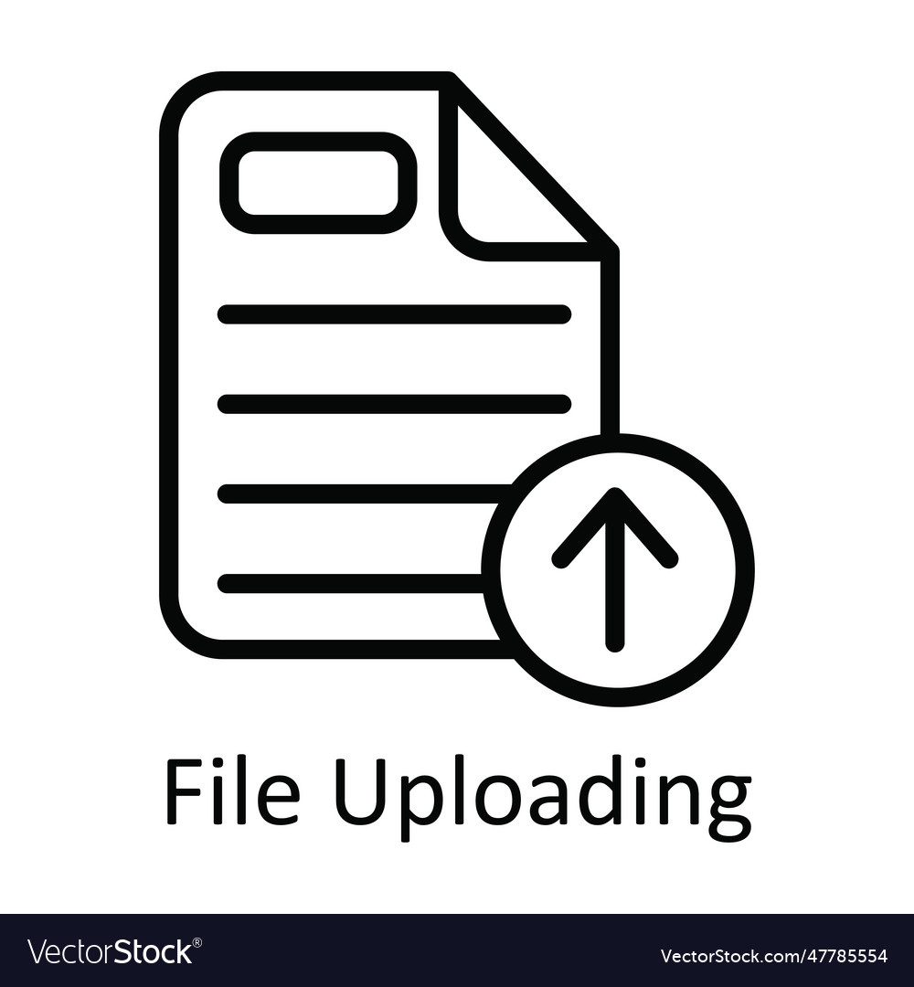 File uploading outline icon design