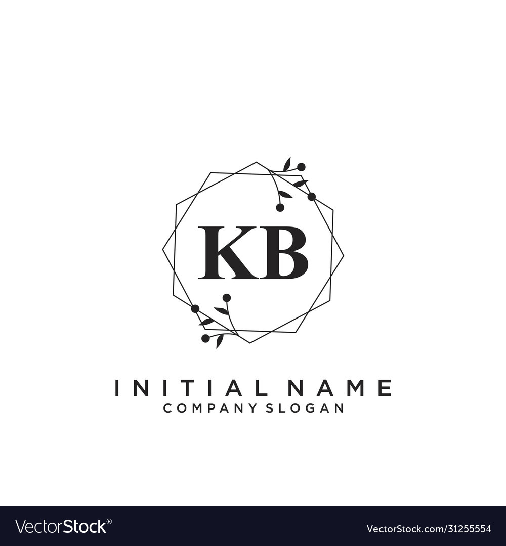 Kb initial handwriting logo design