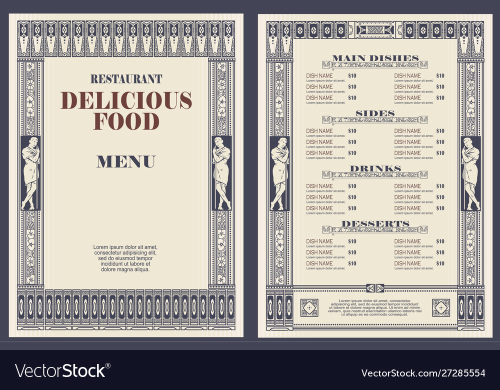 Restaurant menu template or other design