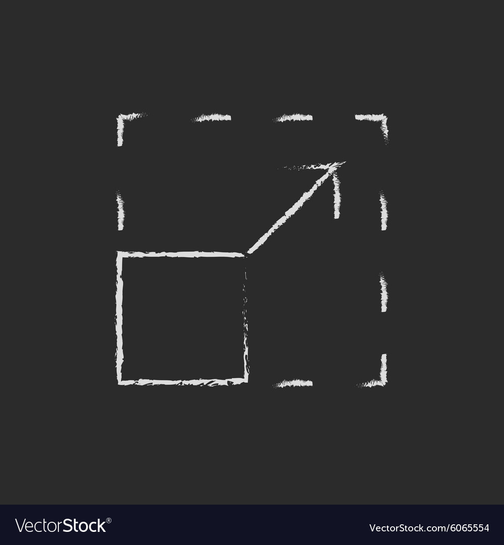 Scalability icon drawn in chalk