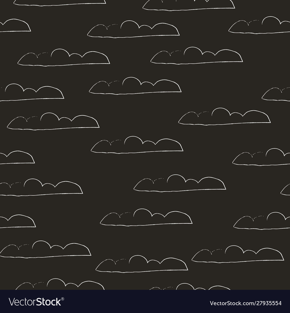 Seamless pattern with clouds scandinavian vector image Seamless pattern with clouds scandinavian