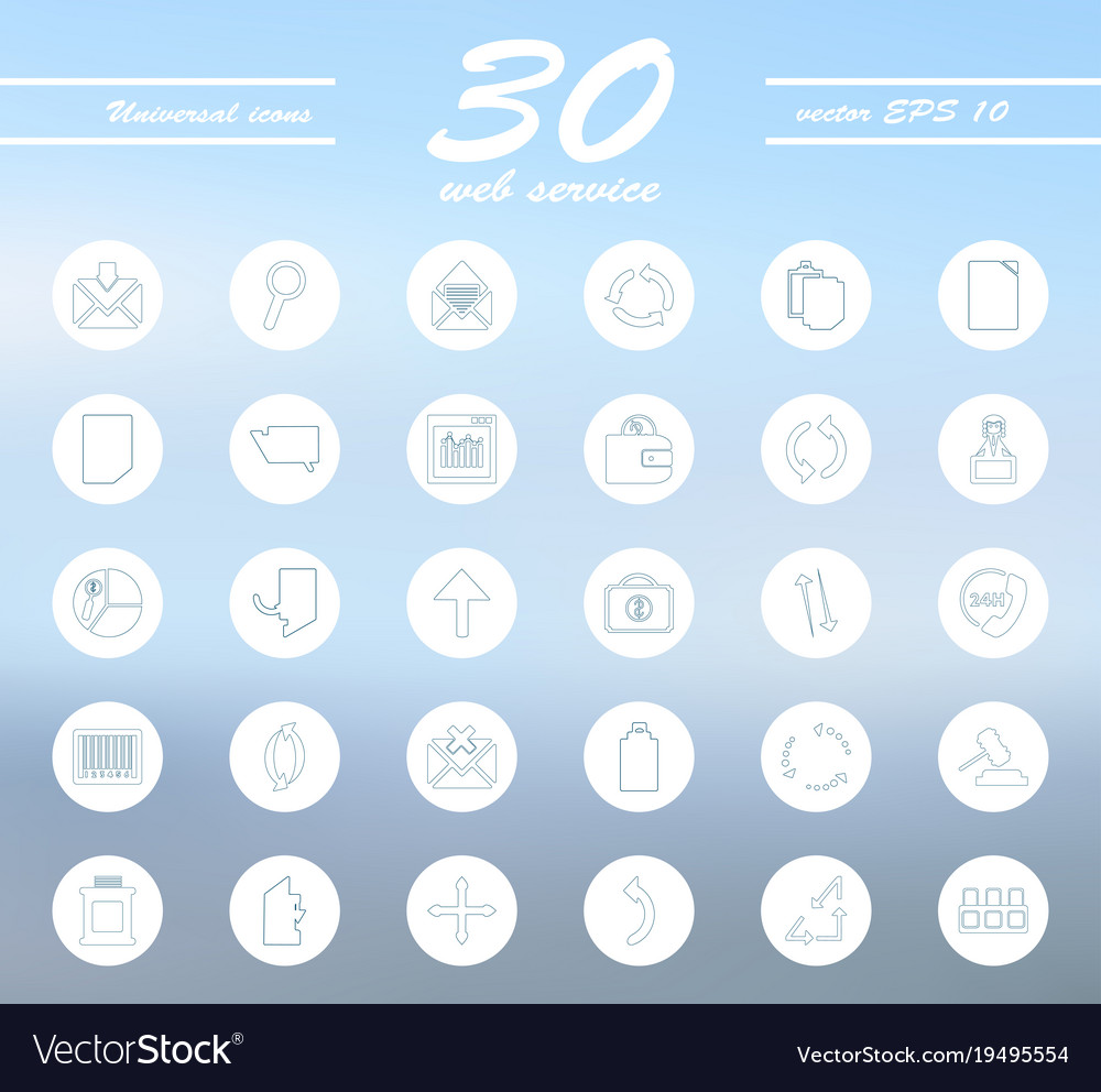 Service line icons set
