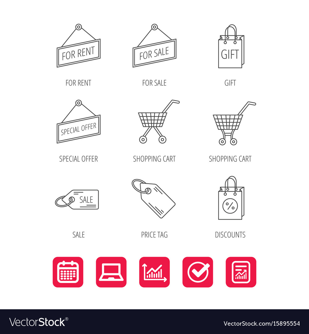 Verkauf & Geschenke Icons
