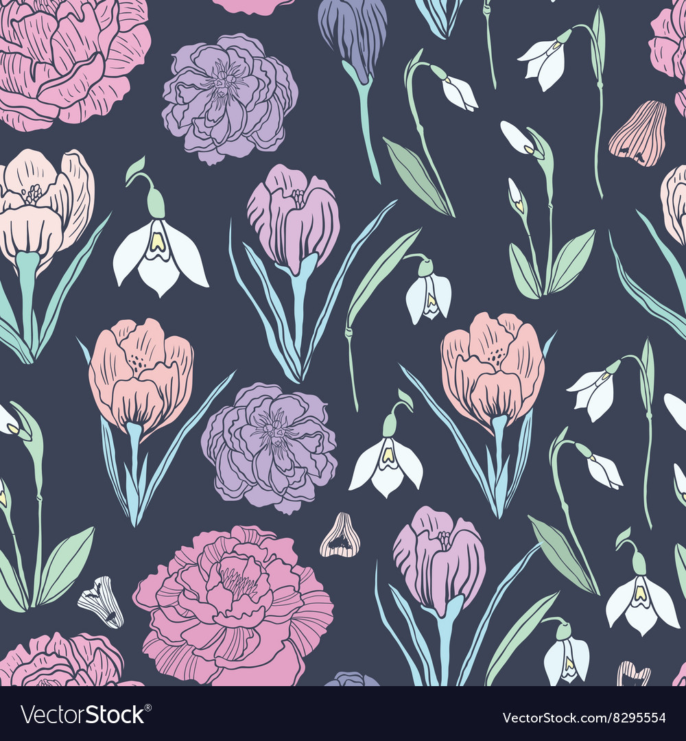 Spring rampage seamless pattern