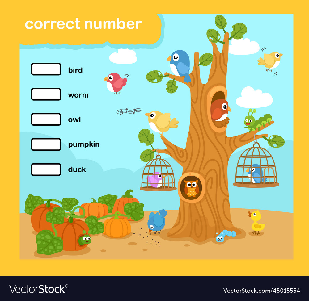 Write the correct numbers