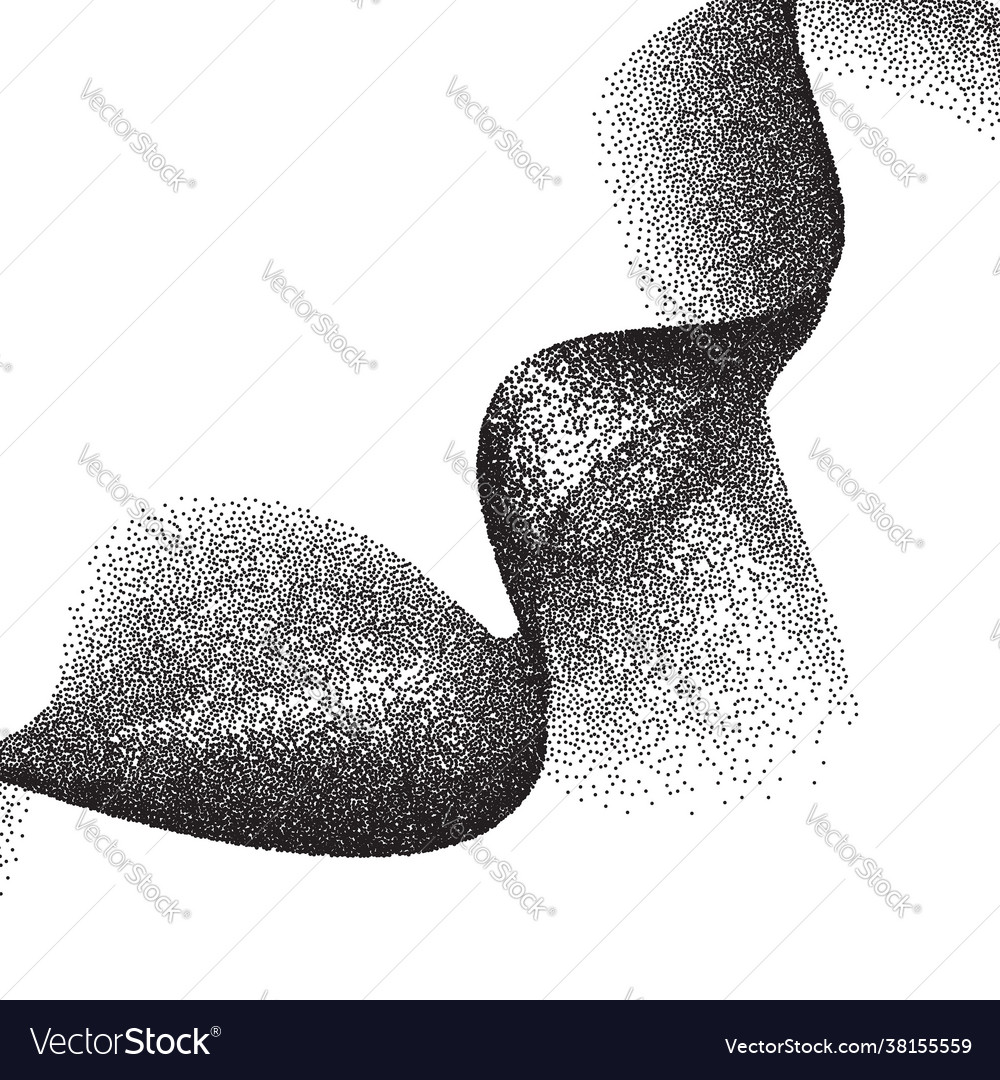 Abstract background with wave scattered dots vector image Abstract background with wave scattered dots
