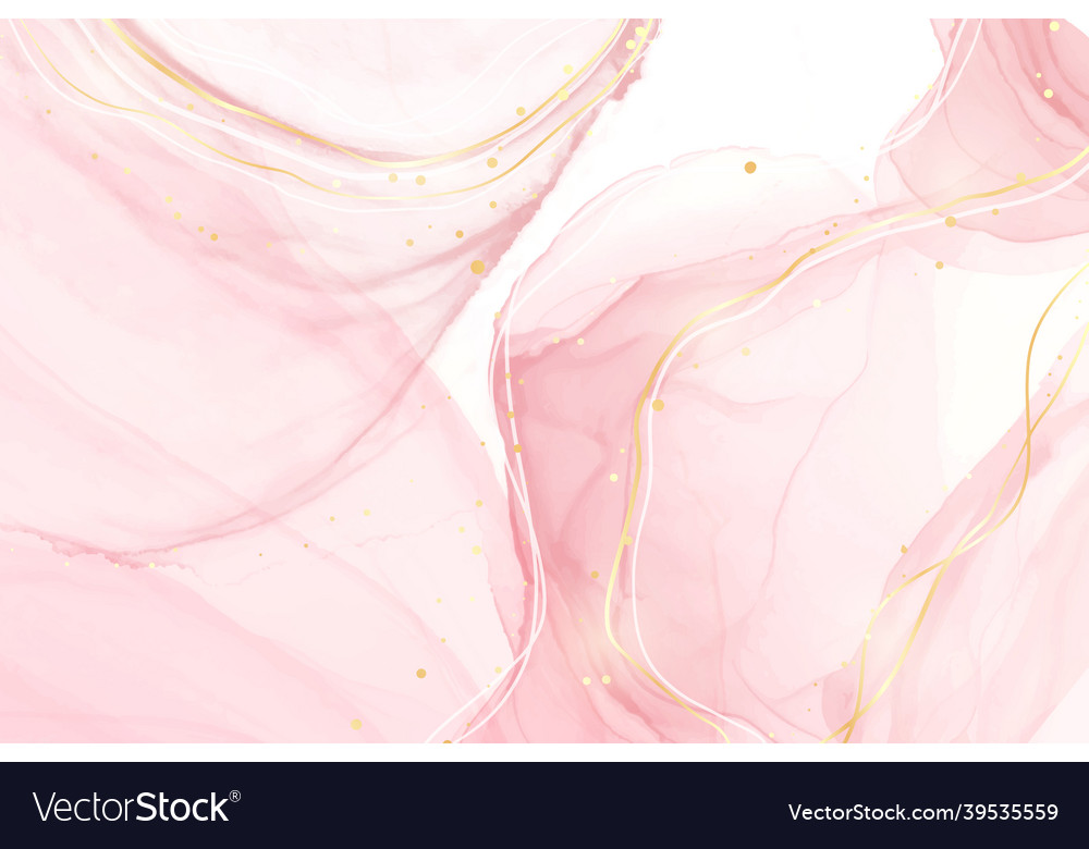 Abstract rose blush liquid watercolor background vector image Abstract rose blush liquid watercolor background