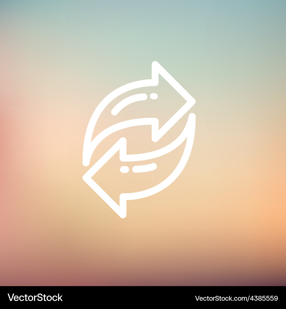 Arrow thin line icon Royalty Free Vector Image