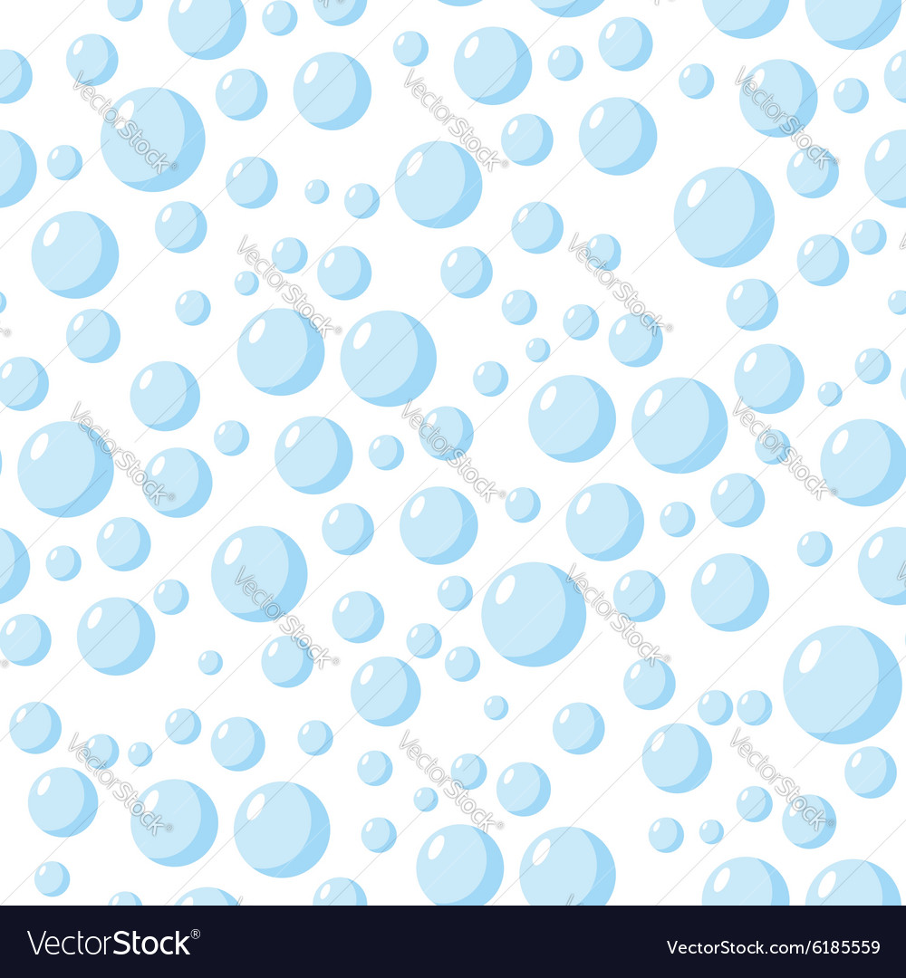 Bubbles seamless pattern background and water