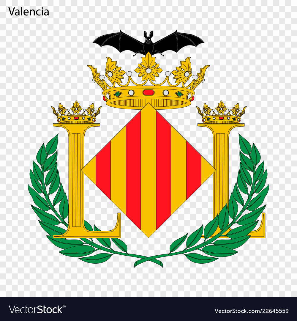 Emblem of valencia city spain Royalty Free Vector Image