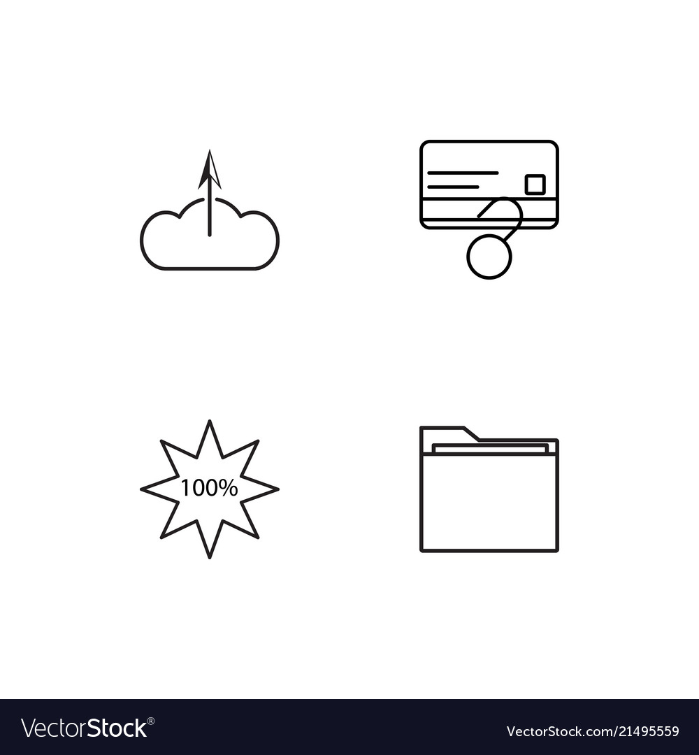 Essential linear icons set simple outline