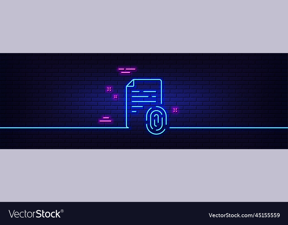 Fingerprint document line icon finger print scan vector image Fingerprint document line icon finger print scan