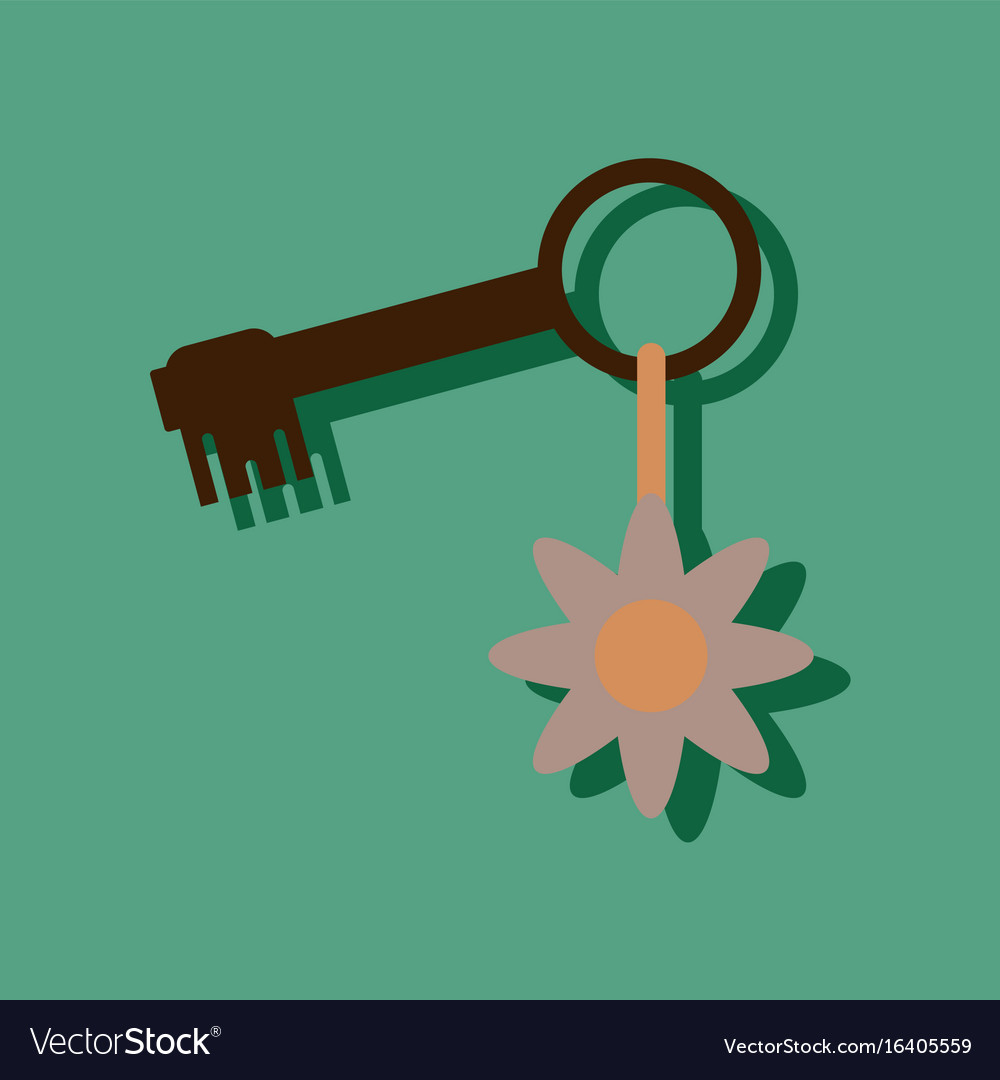 Flat icon design collection key and fob
