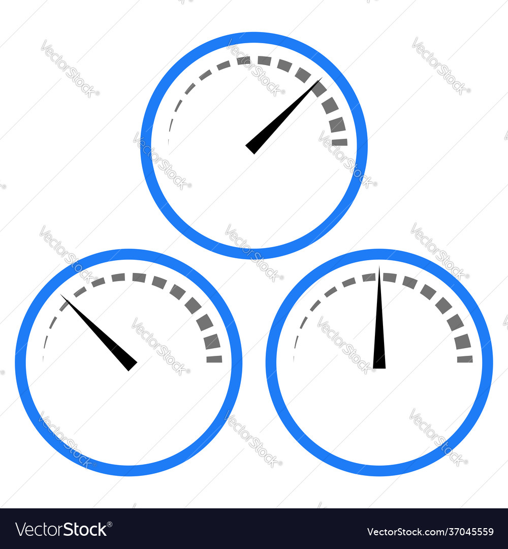 Gauge meter level indicator icon calibration vector image Gauge meter level indicator icon calibration