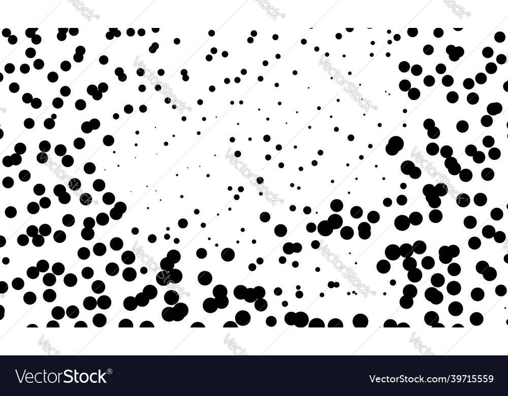 Halftone random circles dots pattern vector image Halftone random circles dots pattern