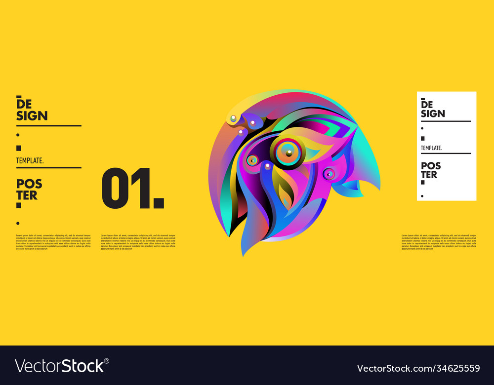 Landing page background template with colorful